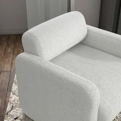 Best Kirklands Home Boucle Modern Accent Chair White