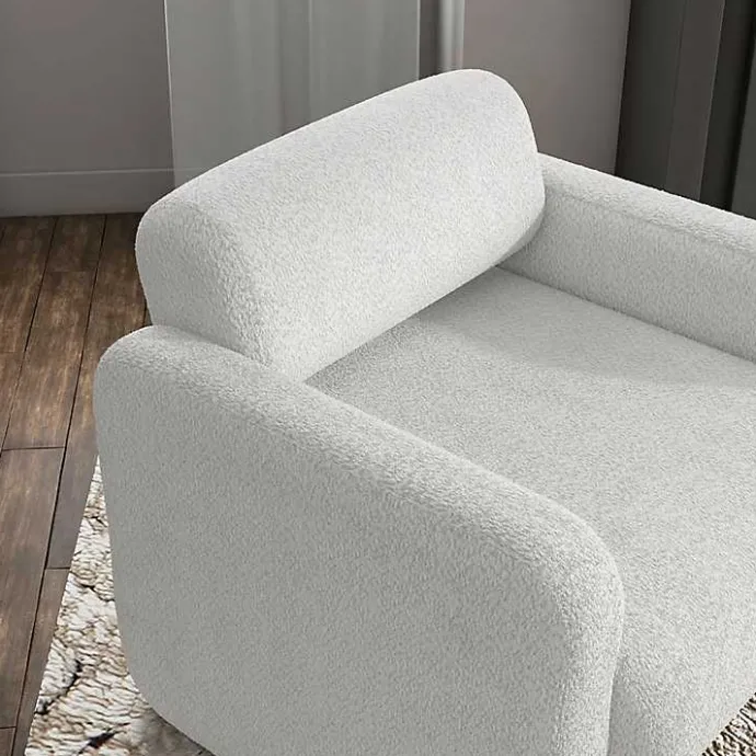 Best Kirklands Home Boucle Modern Accent Chair White