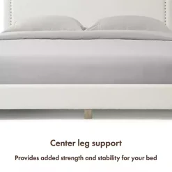 Best Kirklands Home Boucle Scalloped Corey Queen Platform Bed White