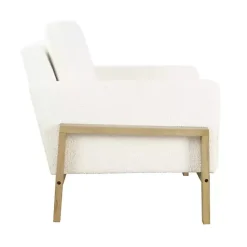 Best Kirklands Home Boucle Wood Frame Accent Chair White