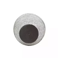 Discount Kirklands Home White Braided Stripe Metal Vase