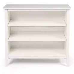 Discount Kirklands Home Brazilian Pine Wood Short Bookshelf White