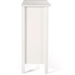 Discount Kirklands Home Brazilian Pine Wood Short Bookshelf White