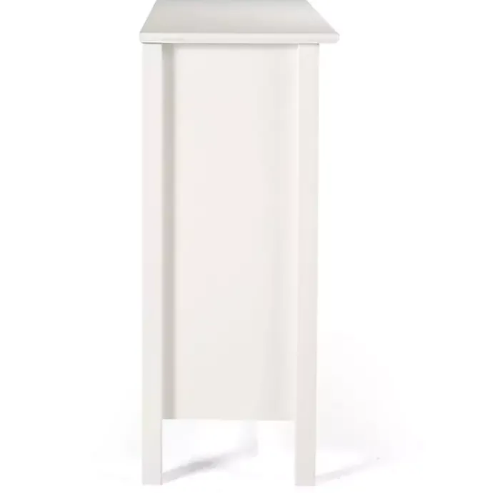 Discount Kirklands Home Brazilian Pine Wood Short Bookshelf White