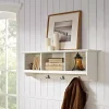 Best Kirklands Home White Brenna Storage Shelf with Hooks