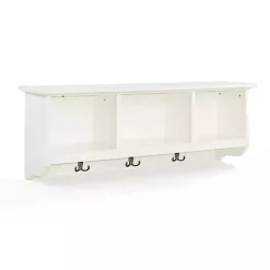 Best Kirklands Home White Brenna Storage Shelf with Hooks