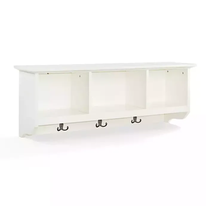 Best Kirklands Home White Brenna Storage Shelf with Hooks