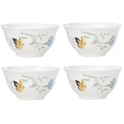 Clearance Kirklands Home White Butterfly Meadow Rice Bowls, Set of 4