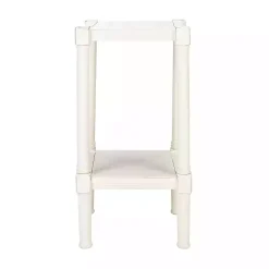 New Kirklands Home Carved Pinewood Farmhouse Accent Table White