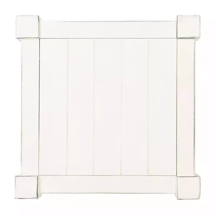 New Kirklands Home Carved Pinewood Farmhouse Accent Table White