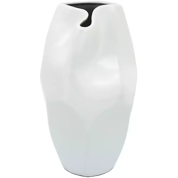Hot Kirklands Home Ceramic Abstract Vase, 14 in. White