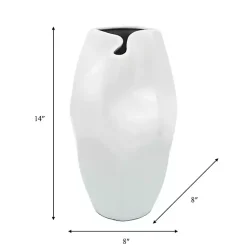 Hot Kirklands Home Ceramic Abstract Vase, 14 in. White