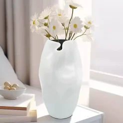 Hot Kirklands Home Ceramic Abstract Vase, 14 in. White