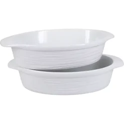 Best Kirklands Home Ceramic Au Gratin Dishes, Set of 2 White