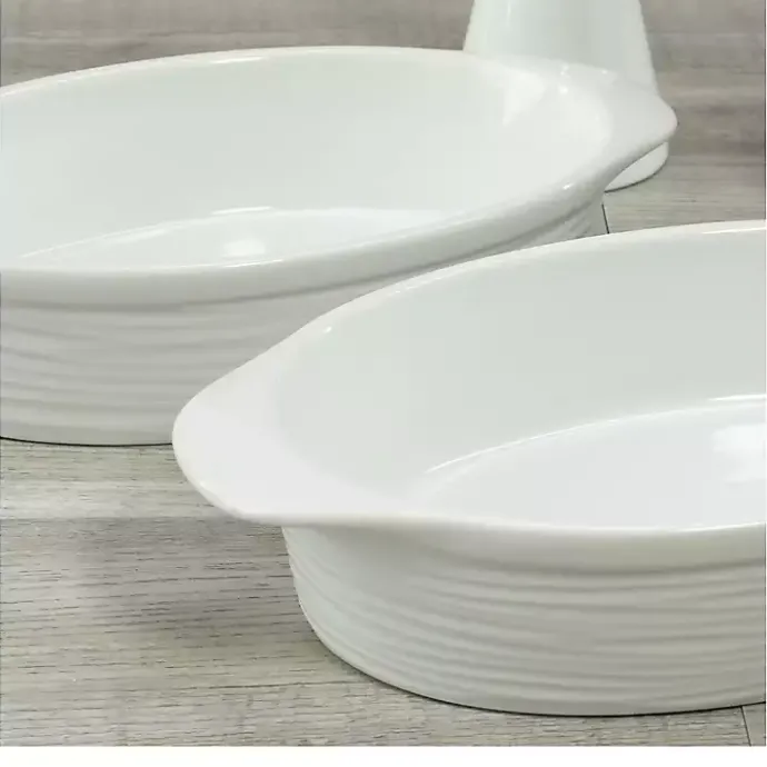 Best Kirklands Home Ceramic Au Gratin Dishes, Set of 2 White