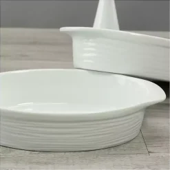 Best Kirklands Home Ceramic Au Gratin Dishes, Set of 2 White