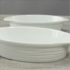 Best Kirklands Home Ceramic Au Gratin Dishes, Set of 2 White