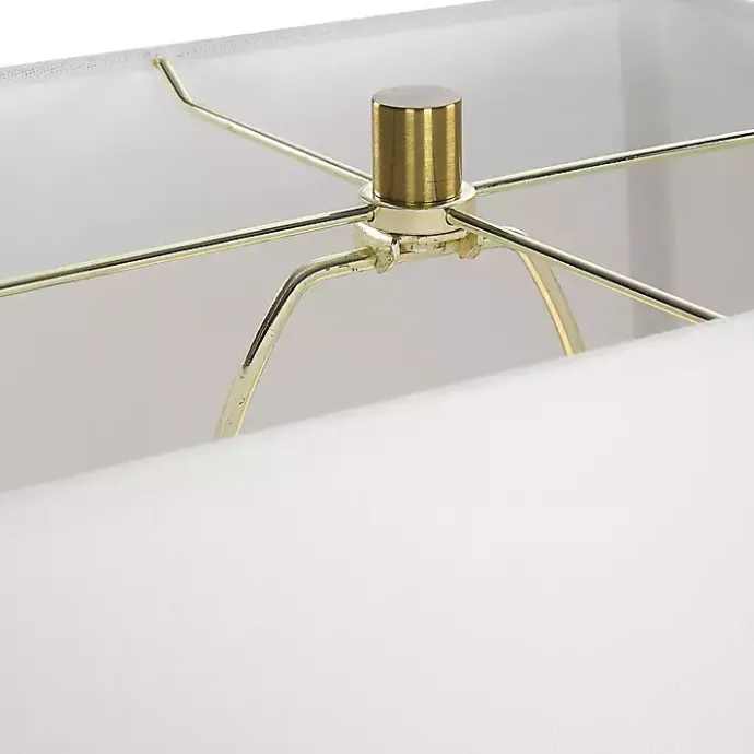 Clearance Kirklands Home Ceramic Diamond Textured Table Lamp White