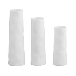 Sale Kirklands Home Ceramic Flower Embossed Mini Vases, Set of 3 White