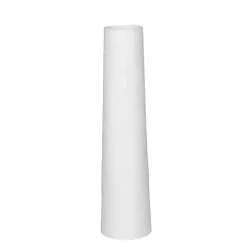 Kirklands Home Ceramic Flower Names Embossed Vase, 12 in. White