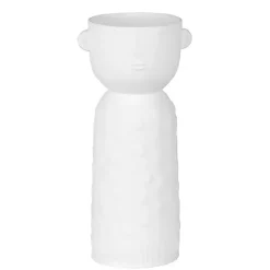 New Kirklands Home Ceramic Form Luna Vase White