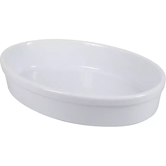 Kirklands Home Ceramic Oval Bakers, Set of 2 White