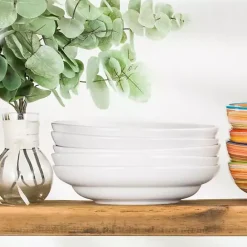 Sale Kirklands Home Ceramic Pasta Bowls, Set of 4 White