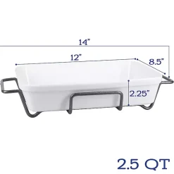 Best Kirklands Home Ceramic 2-pc. Baker Set with Racks White