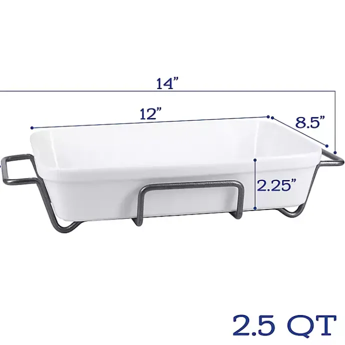 Best Kirklands Home Ceramic 2-pc. Baker Set with Racks White