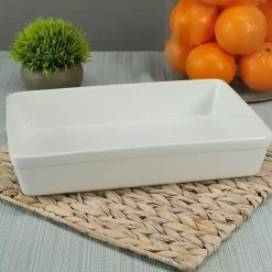 Outlet Kirklands Home Ceramic Rectangular Baker White