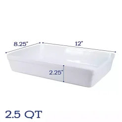 Outlet Kirklands Home Ceramic Rectangular Baker White