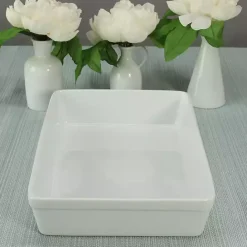 Outlet Kirklands Home Ceramic Rectangular Baker White