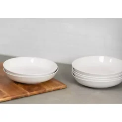 Sale Kirklands Home Ceramic Round Dinner Bowls, Set of 6 White