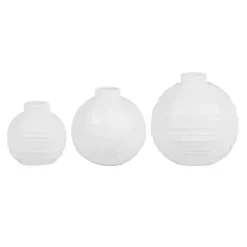 Clearance Kirklands Home Ceramic Round Textured Mini Vases, Set of 3 White