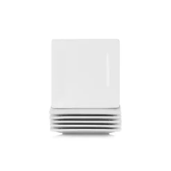 Discount Kirklands Home Ceramic Square Appetizer Plates, Set of 6 White