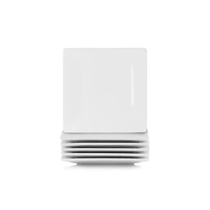 Discount Kirklands Home Ceramic Square Appetizer Plates, Set of 6 White