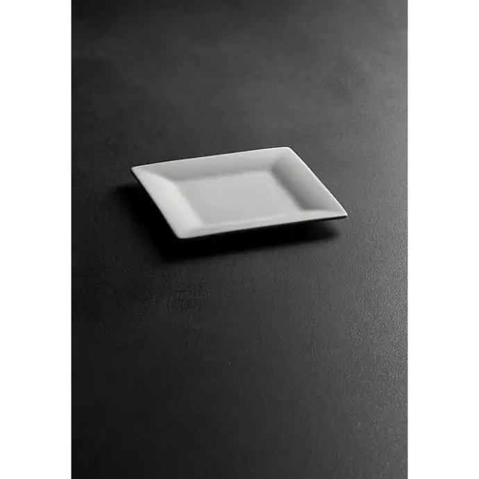 Discount Kirklands Home Ceramic Square Appetizer Plates, Set of 6 White