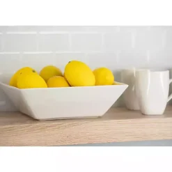 Clearance Kirklands Home Ceramic Square 40-pc. Dinnerware Set White