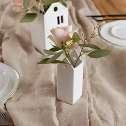 Sale Kirklands Home Ceramic Village House Vase, 6 in. White