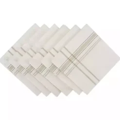 Sale Kirklands Home Chambray French Stripe Napkins, Set of 6 White