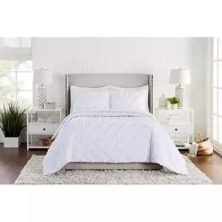 Discount Kirklands Home Chenille Line 3-pc. Full/Queen Comforter Set White