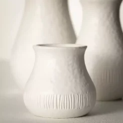 Outlet Kirklands Home Chiffon Stone Vases, Set of 3 White