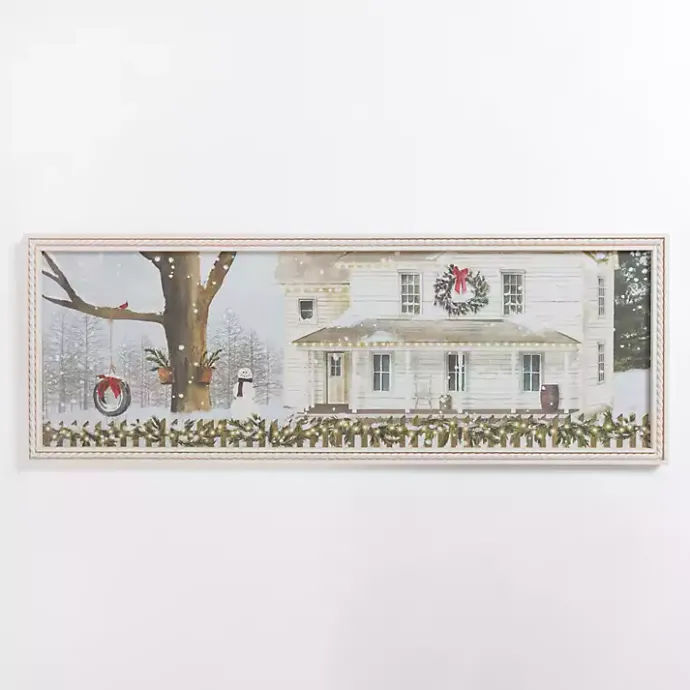 Sale Kirklands Home White Christmas Farmhouse Framed Art Print