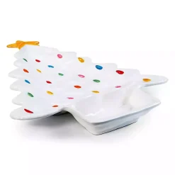 Sale Kirklands Home Christmas Tree Serving Platter White