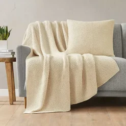 Clearance Kirklands Home Chunky Knit Square Pillow Cover White