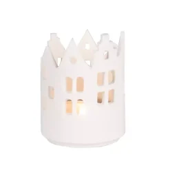 Outlet Kirklands Home City Light Cityscape Votive Candle Holder White