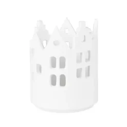 Outlet Kirklands Home City Light Cityscape Votive Candle Holder White