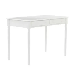 Kirklands Home Classic 2-Drawer Wood Desk White