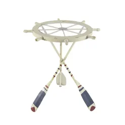 Clearance Kirklands Home White Coastal Ship Accent Table