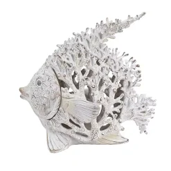 Outlet Kirklands Home Coral Angelfish Figurine White